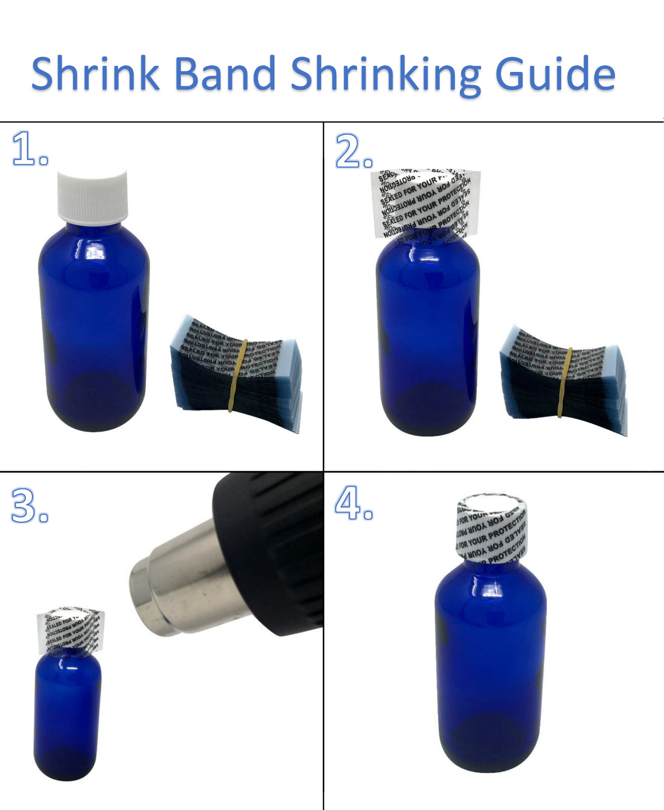 125+ Shrink Wrap Bands Tamper Heat Seal for Lip Balm Tubes, Mason Jars, Bottles