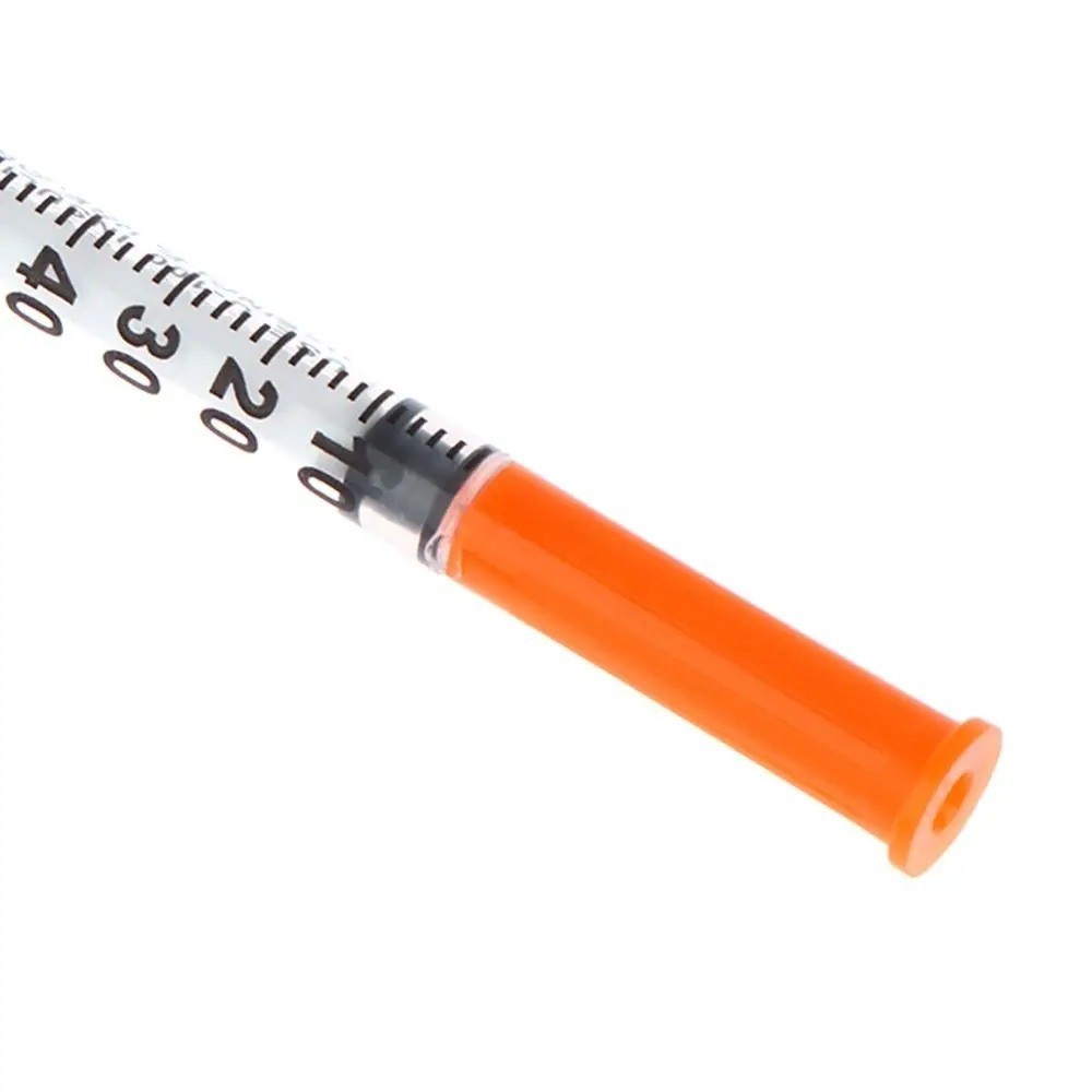 1ml/cc. 10pcs Manual Push Syringe Feeding Device Straight Tip Needle Plastic