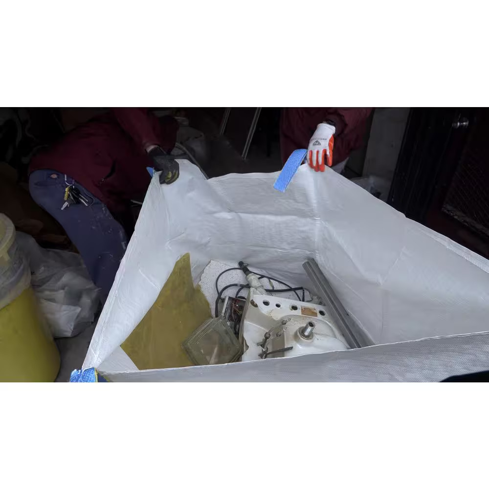 100 Gal. Heavy-Duty Builder’S Bulk Bag White Outdoor Polypropylene Construction