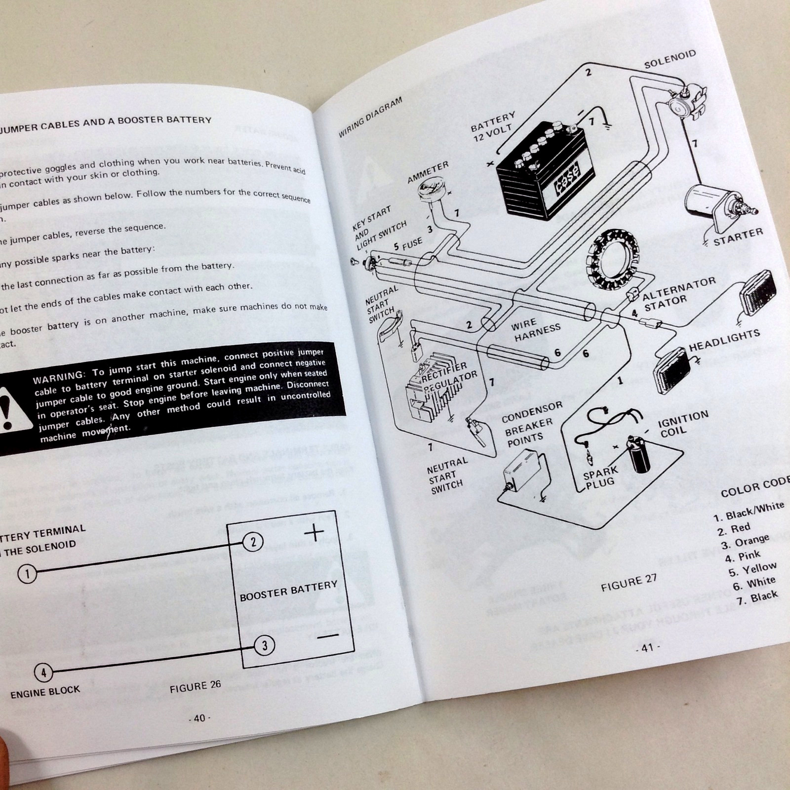 Ji Case 446 448 Compact Tractor Operators Owners Manual No. 9-7080 Mower Onan