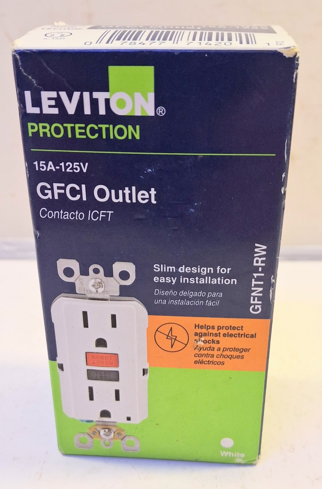 1 NEW LEVITON GFNT1-RW GFCI OUTLET NIB ***MAKE OFFER***