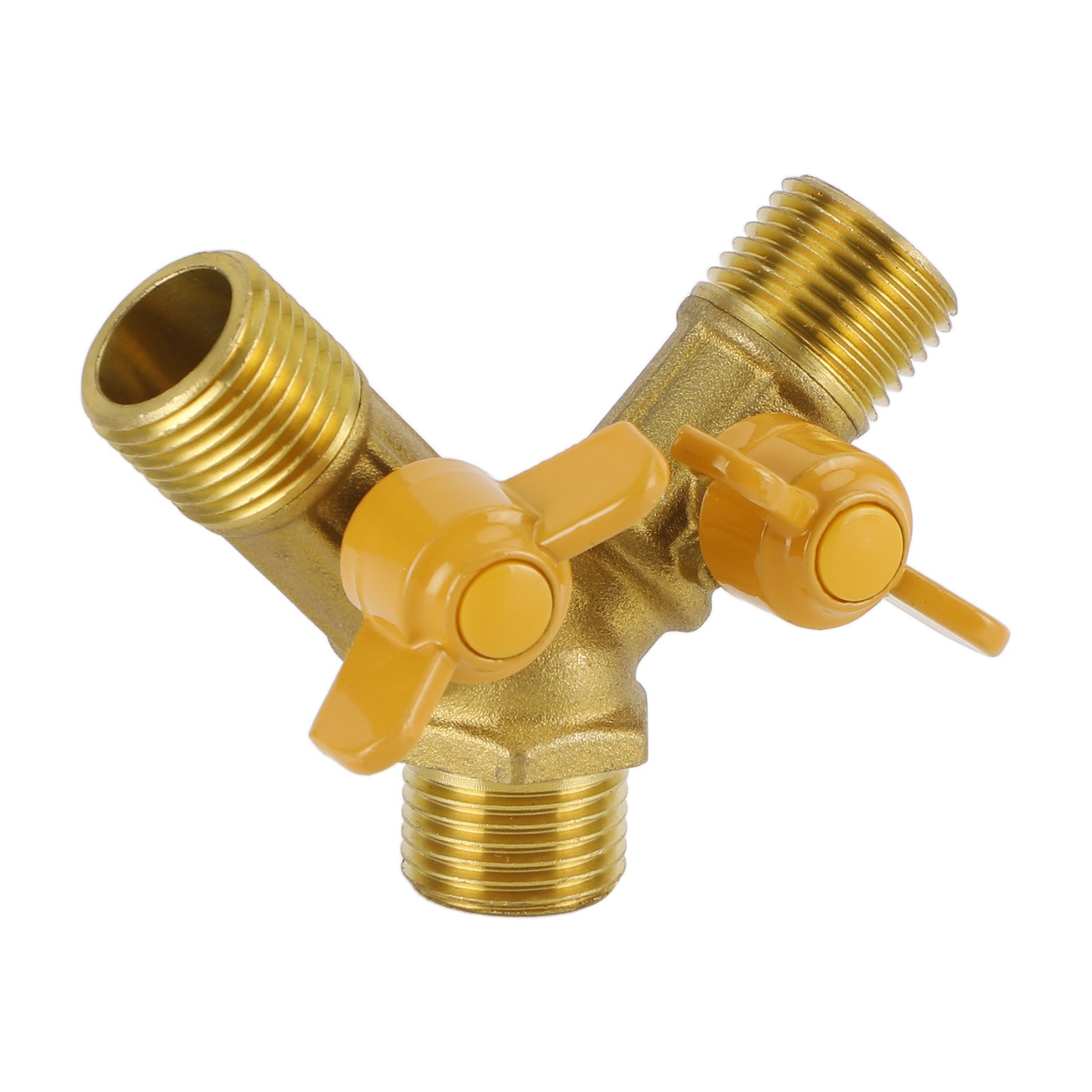 3 Way Shut off Ball Valve 1/2″ Hose Barb Y Shaped Valve 2 Switch Brass Fitting