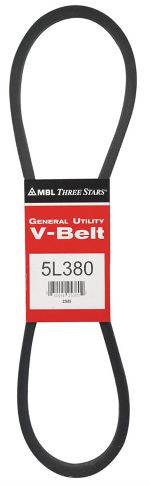 Mitsuboshi FHP 5L380 All Utility V-Belt 0.63in. W X 38in. L /Fractional Motors