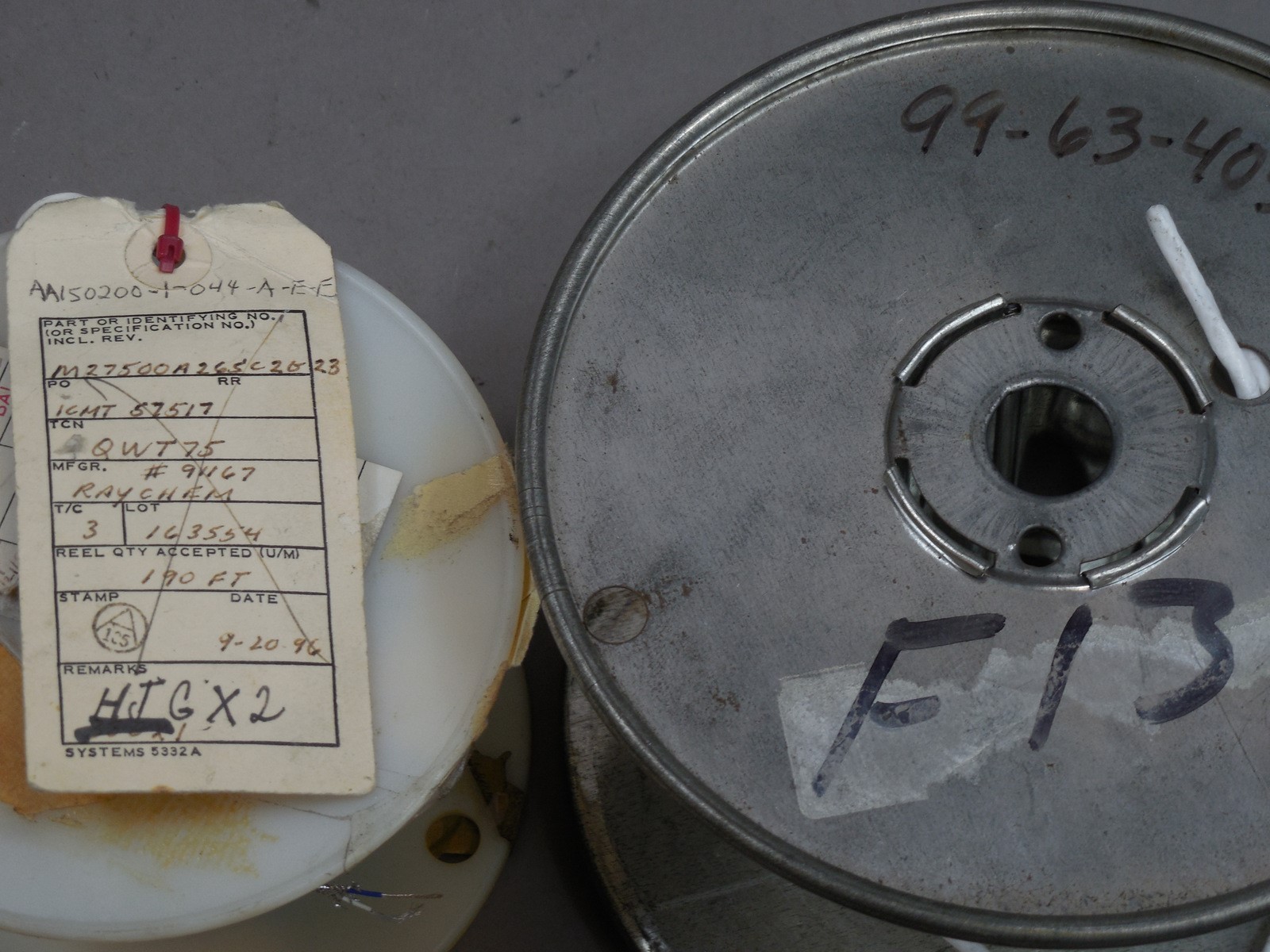 LOT of 2 Spools 50+ Feet Coated Shielded 22-3 26-2 ETFE Shielded Cable