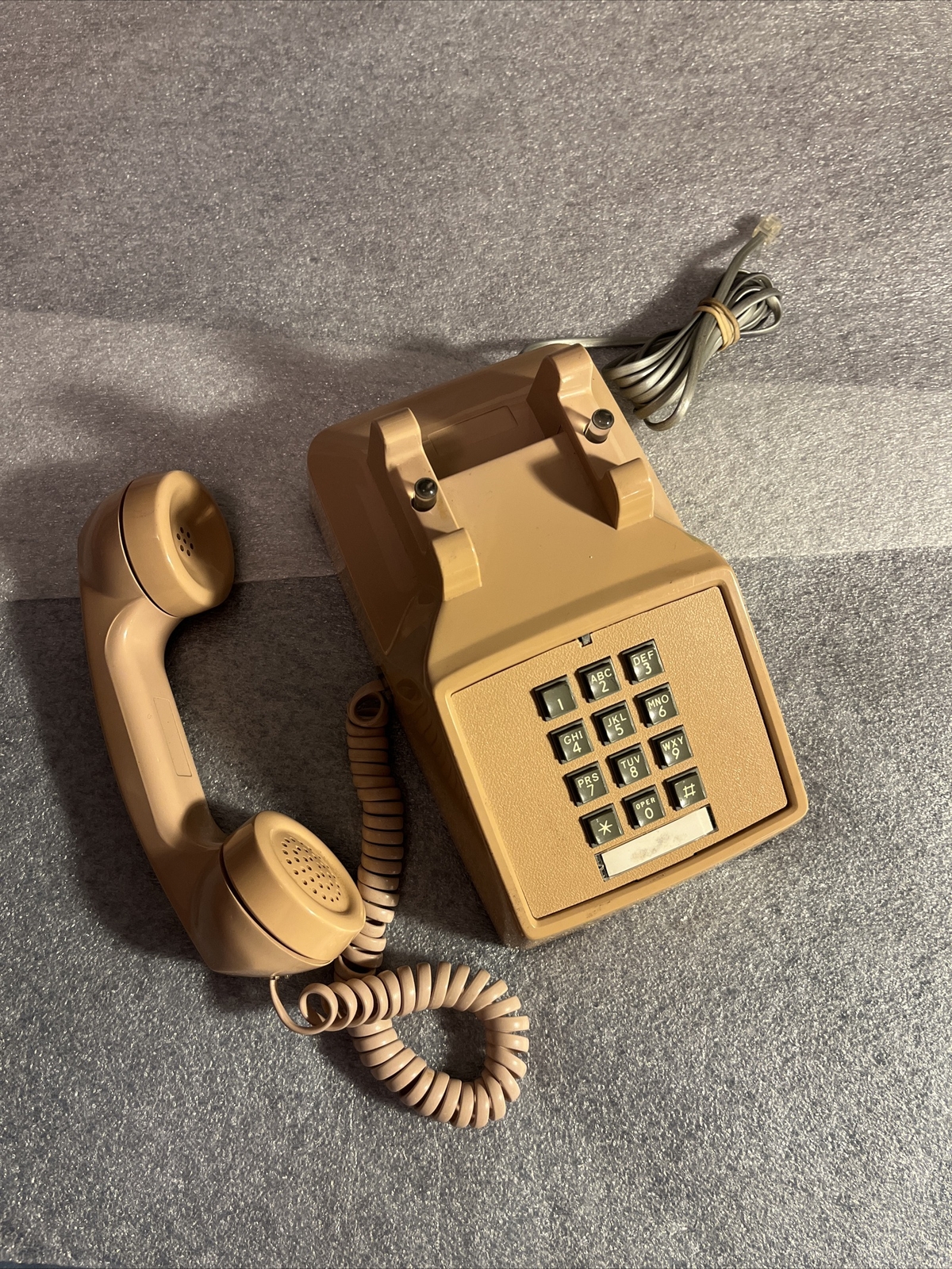 ITT RFC-SLT Light Beige Vintage Push-button Dial Defense Telephone (Tested)