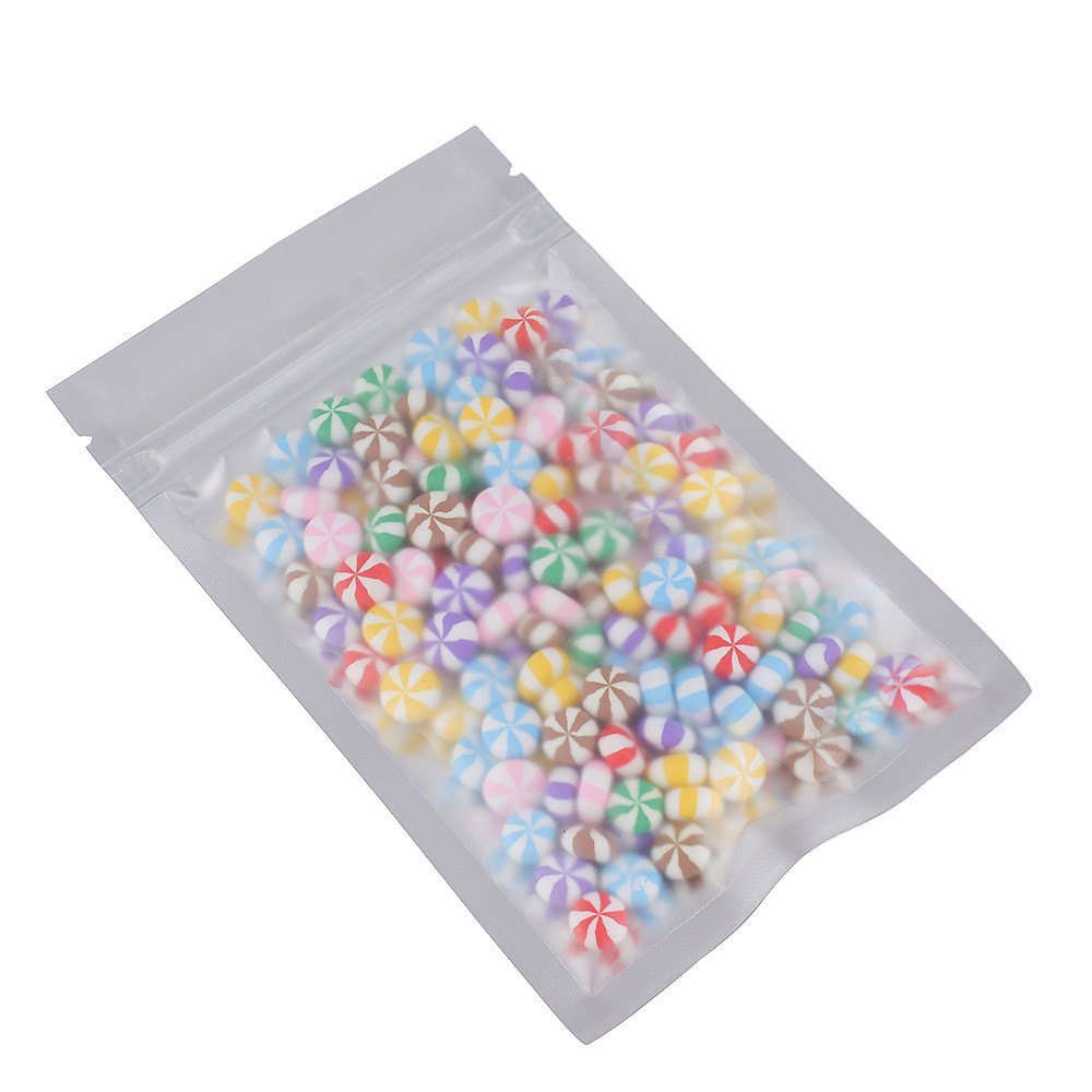 3.25x5in Frosted Clear Front Matte Purple Back Foil Mylar Zip lock Bag P09