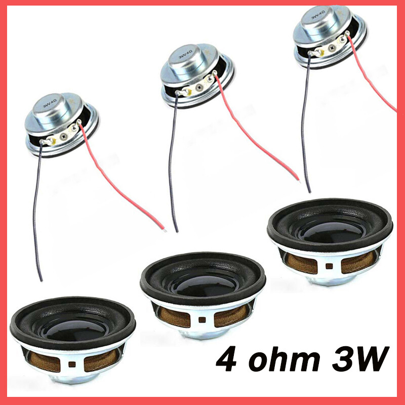Small Mini Audio Speaker Speaker 4 ohm 3W With Cable 10cm 20cm 30cm 40cm 50cm