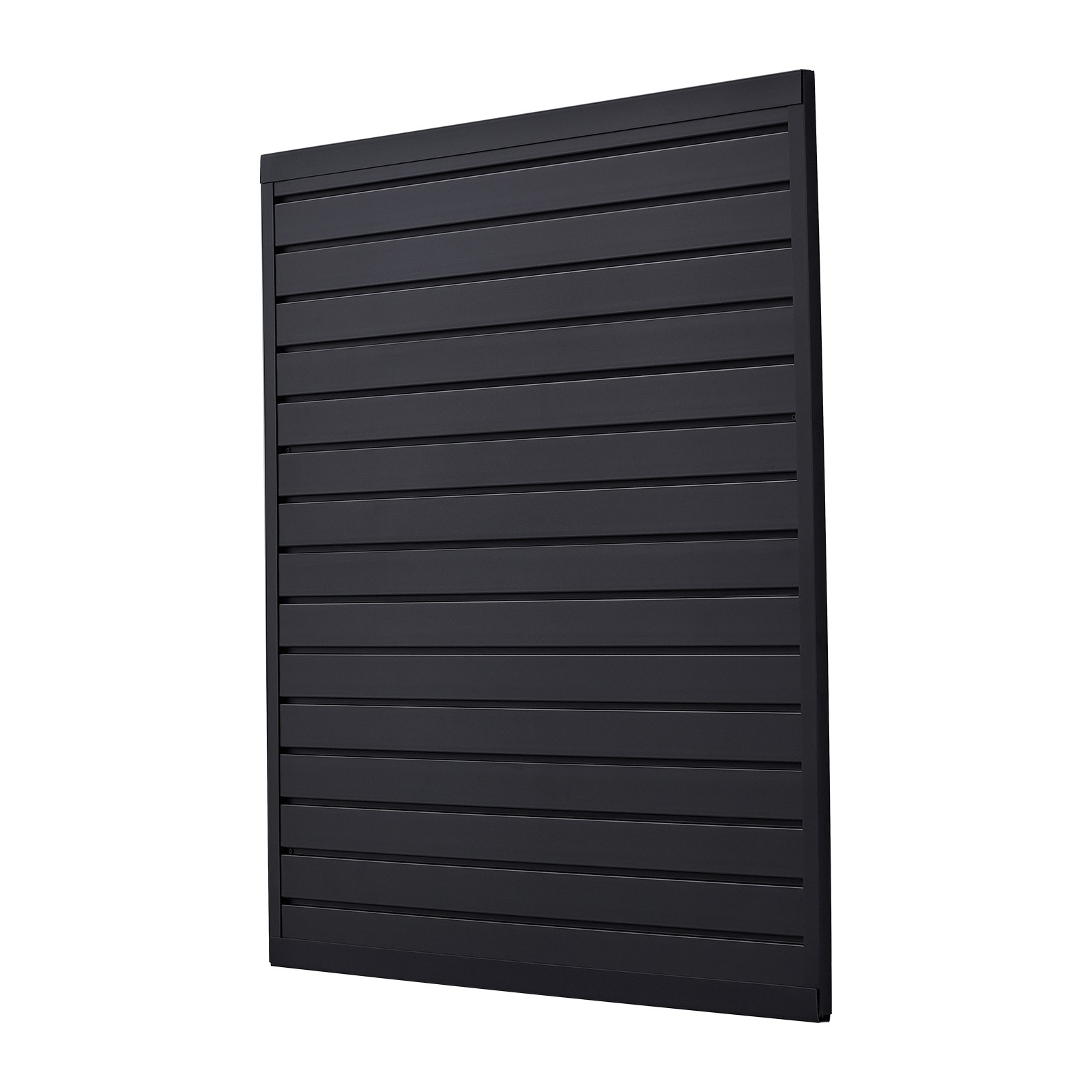 4 x 4 ft Slat Wall Paneling PVC Black Garage Slatwall with Modular Design