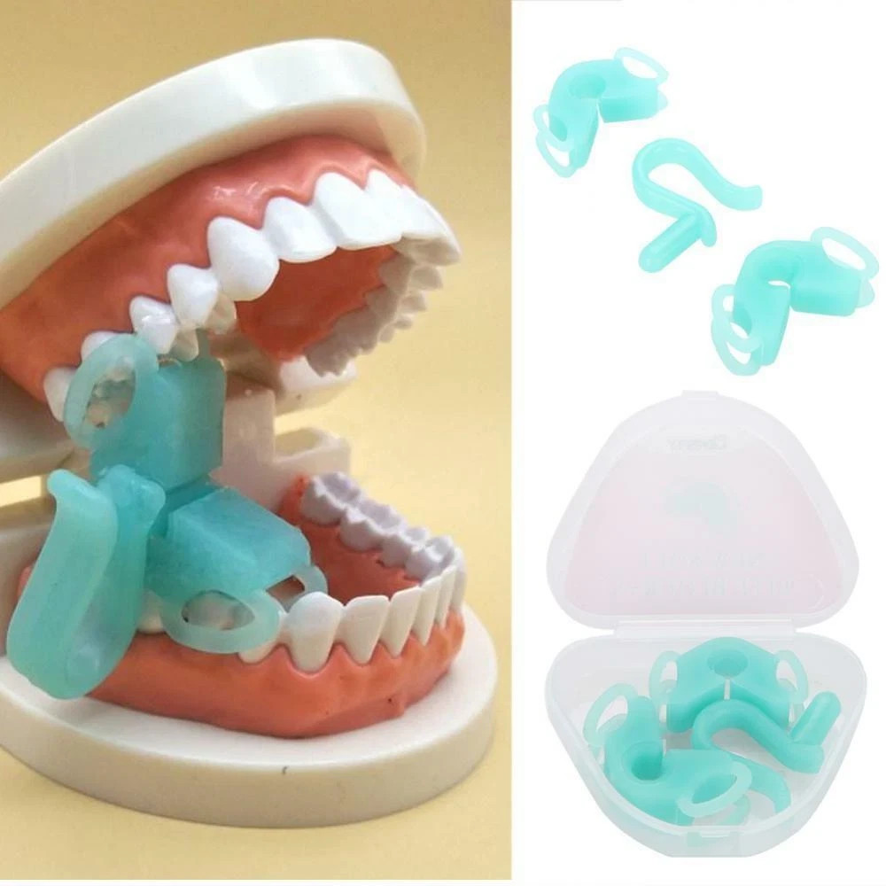 Dental Autoclave Dental Rubber Silicone Mouth Prop Model Mouth Bite Block 3 Pcs