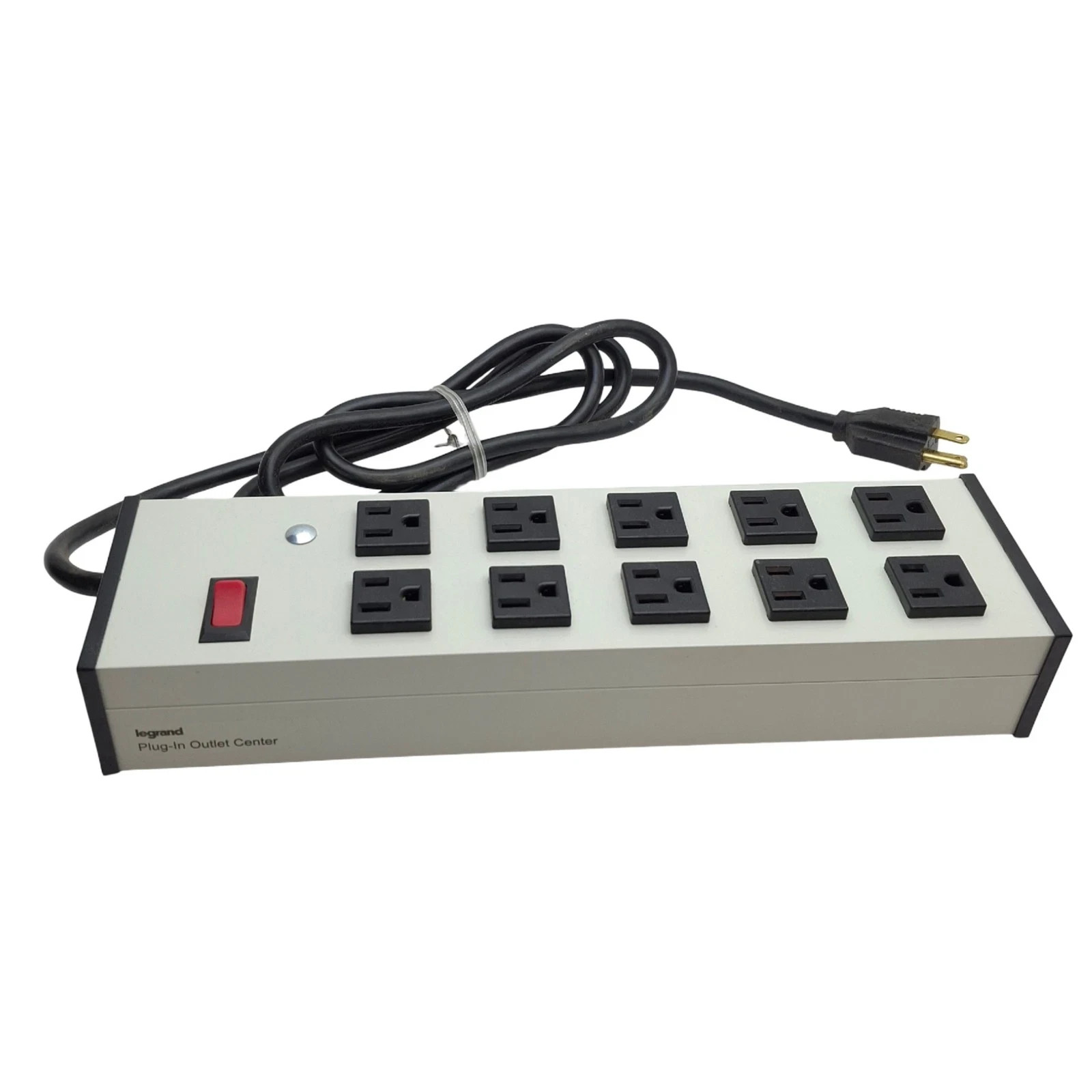 Legrand UL210BC 10 Plug-In Outlet Center Lighted Power Strip 120VAC NEMA 5-15 6f