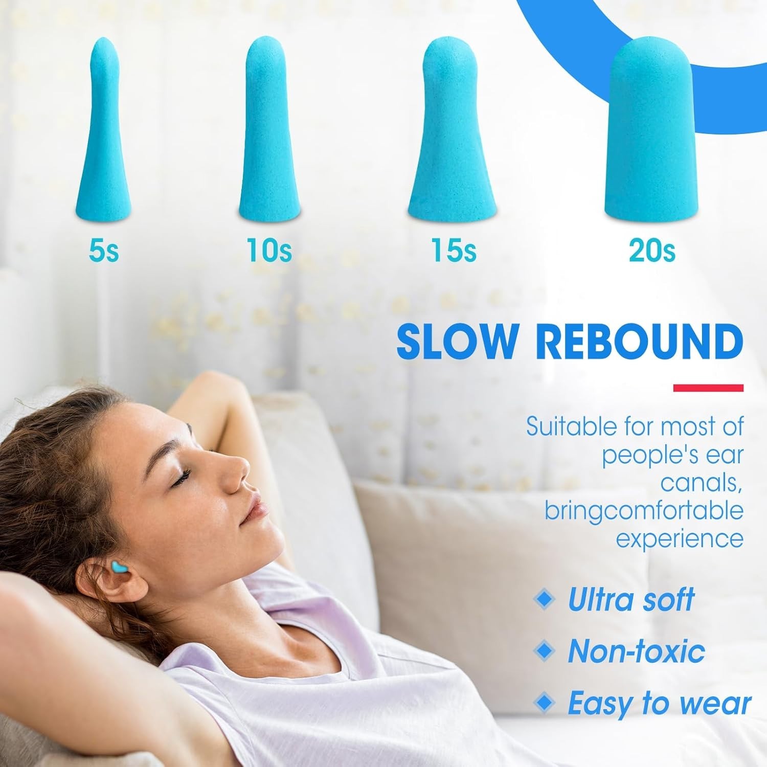 200pcs Ear Plugs Soft Foam Sleep 100pair Travel Noise Shooting Working Lot Bulk