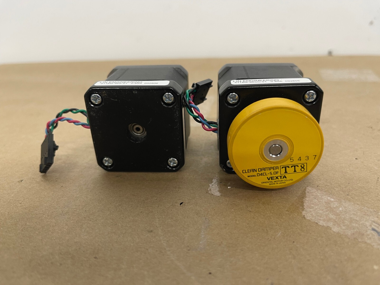 2 LIN Engineering 4118M-46S-01 Hybrid Stepper Motor W/ 2 Vexta Damper D4CL-5.OF