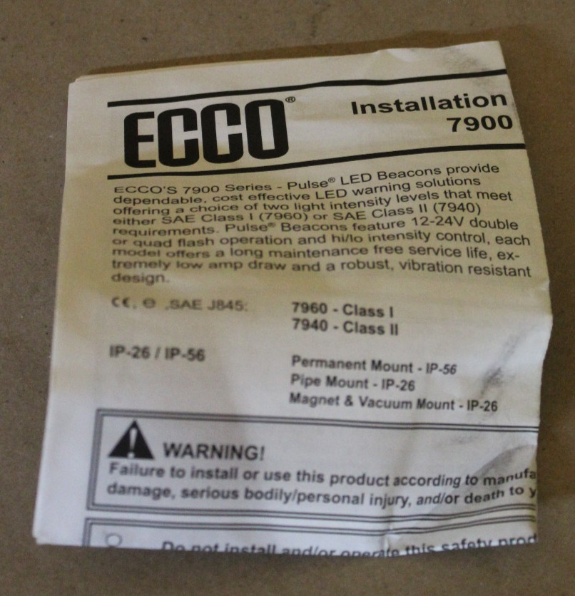 ECCO 7940CA LED BEACON CLEAR LIGHT