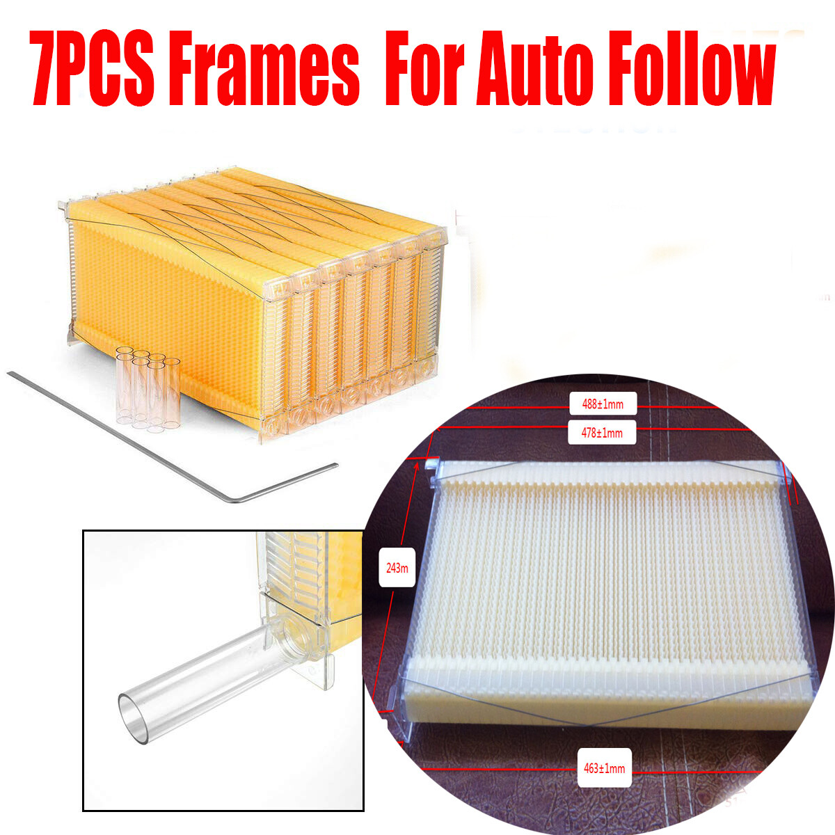 7pcs Auto Oozing Beehives Beekeeping Frames Honey Comb Frames Bee Frames
