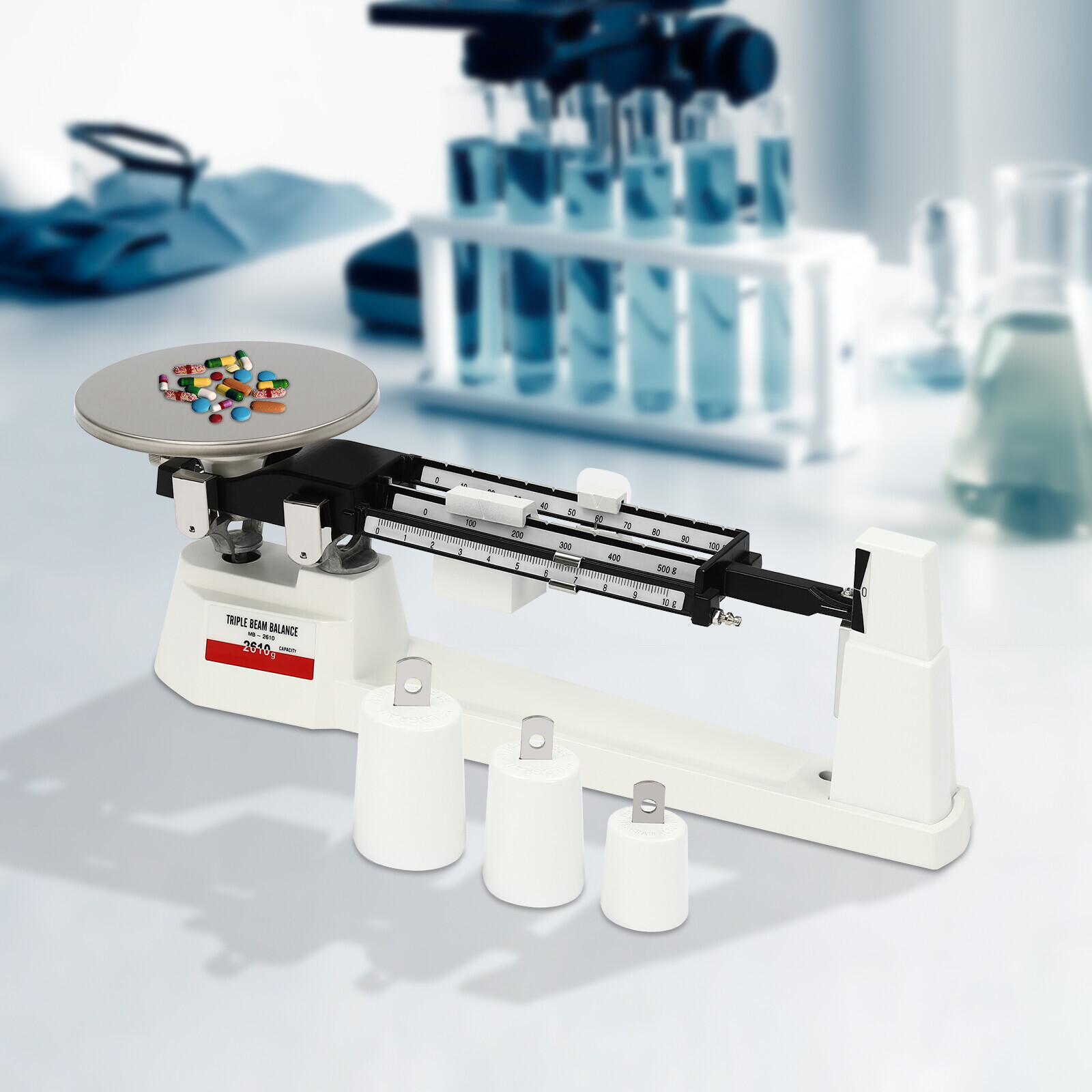 Triple Beam Scale, 2610G x 0.1g Triple Beam Mechanical Balance Scale WeighingUS