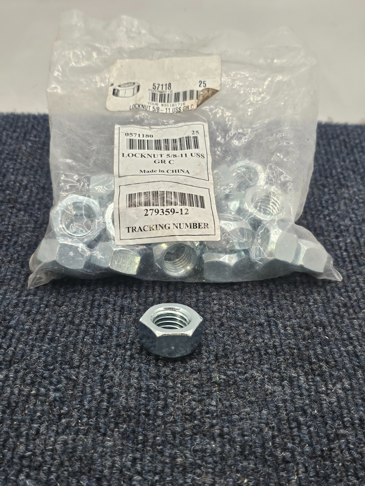 (QTY 25) Imperial 57118 Prevailing Torque Lock Nut C 5/8″-11 Chrome