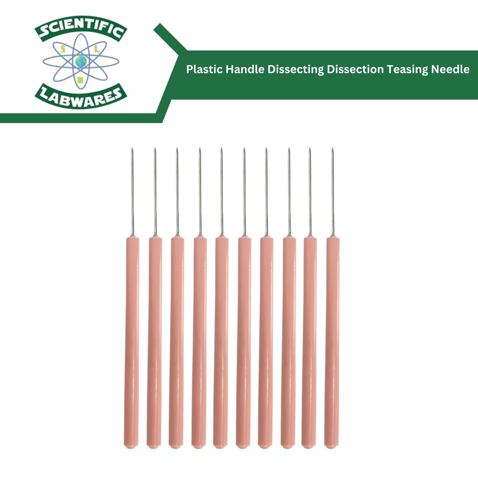 Scientific Labwares Plastic Handle Dissecting Dissection Teasing Needle Straight