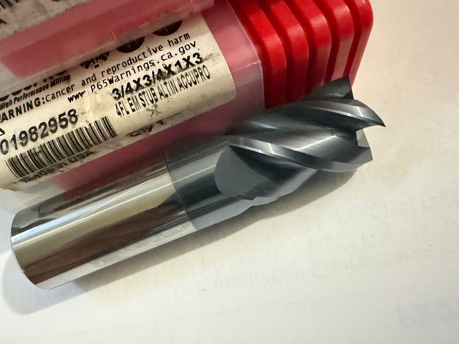 End Mills 3 Ea. 3/4”(.750)Día. x 1” LOC x 3 OAL x 4 Flute Solid Carbide New!!!!