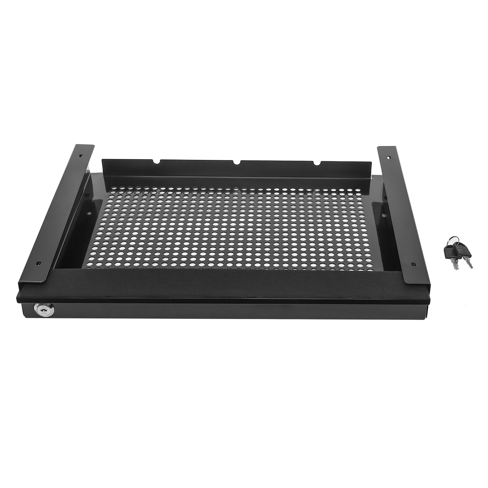 Slide Out Under Desk Keyboard Tray Pull Out Keyboard Drawer Shelf Vented Design
