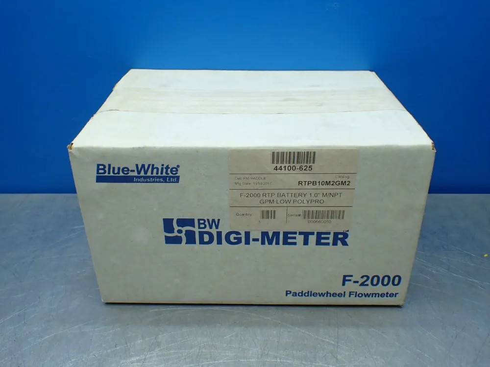 BLUE WHITE BLUE WHITE DIGI-METER FLOWMETER. RTPB10M2GM2