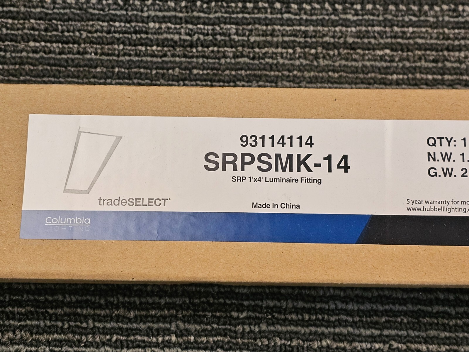 Hubbell Lighting Columbia Flat Panel Surface Mount 1ft x 4ft SRPSMK-14, 93114114