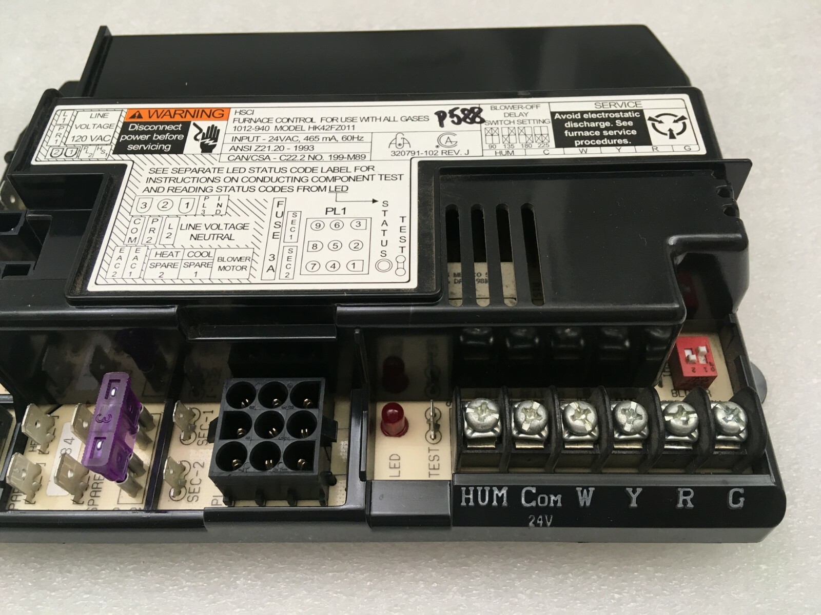 Carrier Bryant HK42FZ011 Control Board 1012-940 used refurbished tested #P588