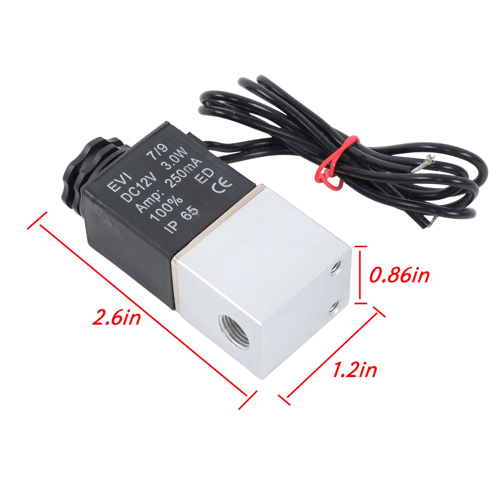 2X 1/4″ Fast Response Electric Air Water Solenoid Valve 12V DC Normally Closed