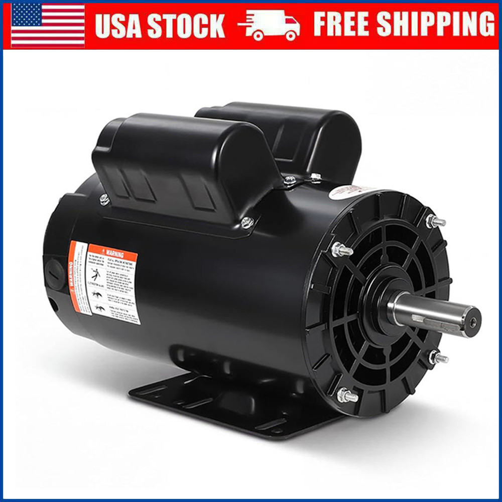 5HP SPL Air Compressor Electric Motor 230V 17.6Amps 3450 RPM 5/8» Keyed Shaft