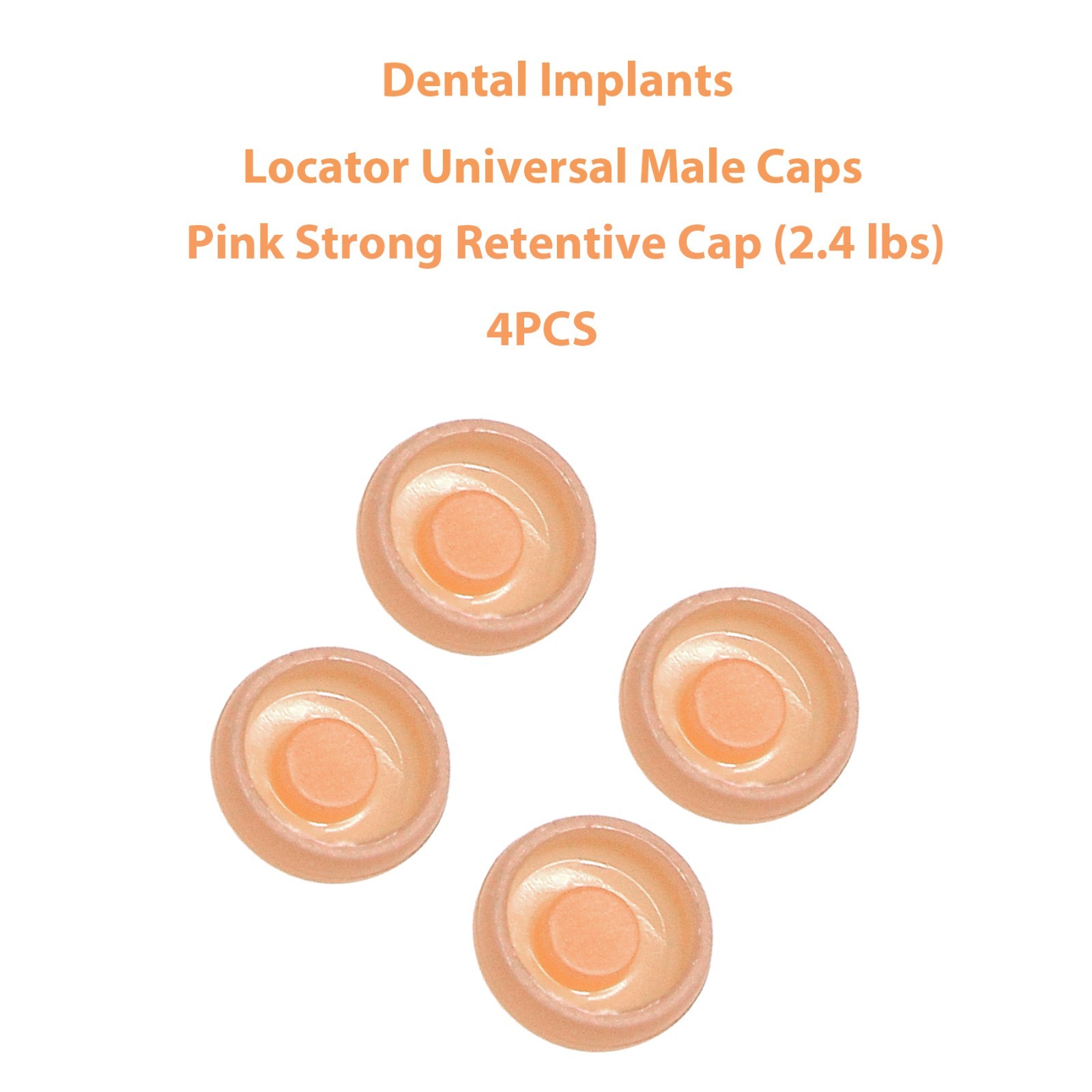 US Dental 2.4lbs Pink PEEK Caps LOCATOR Retention Inserts For Locator Abutment