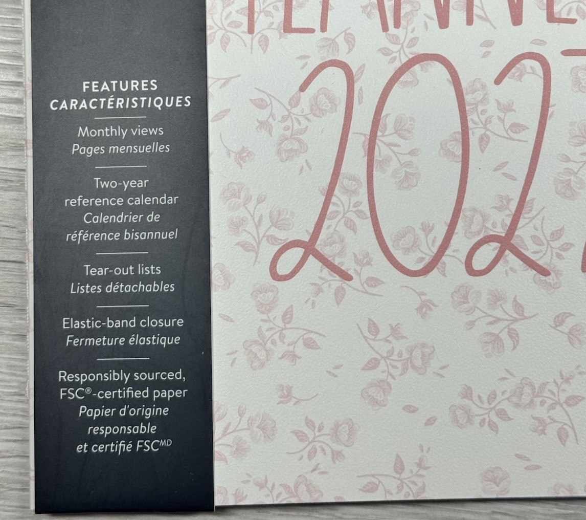 RAE DUNN 2026 2027 Monthly Calendar Planner PINK BOW Floral 2027 Sz 9.75 X 7.5″