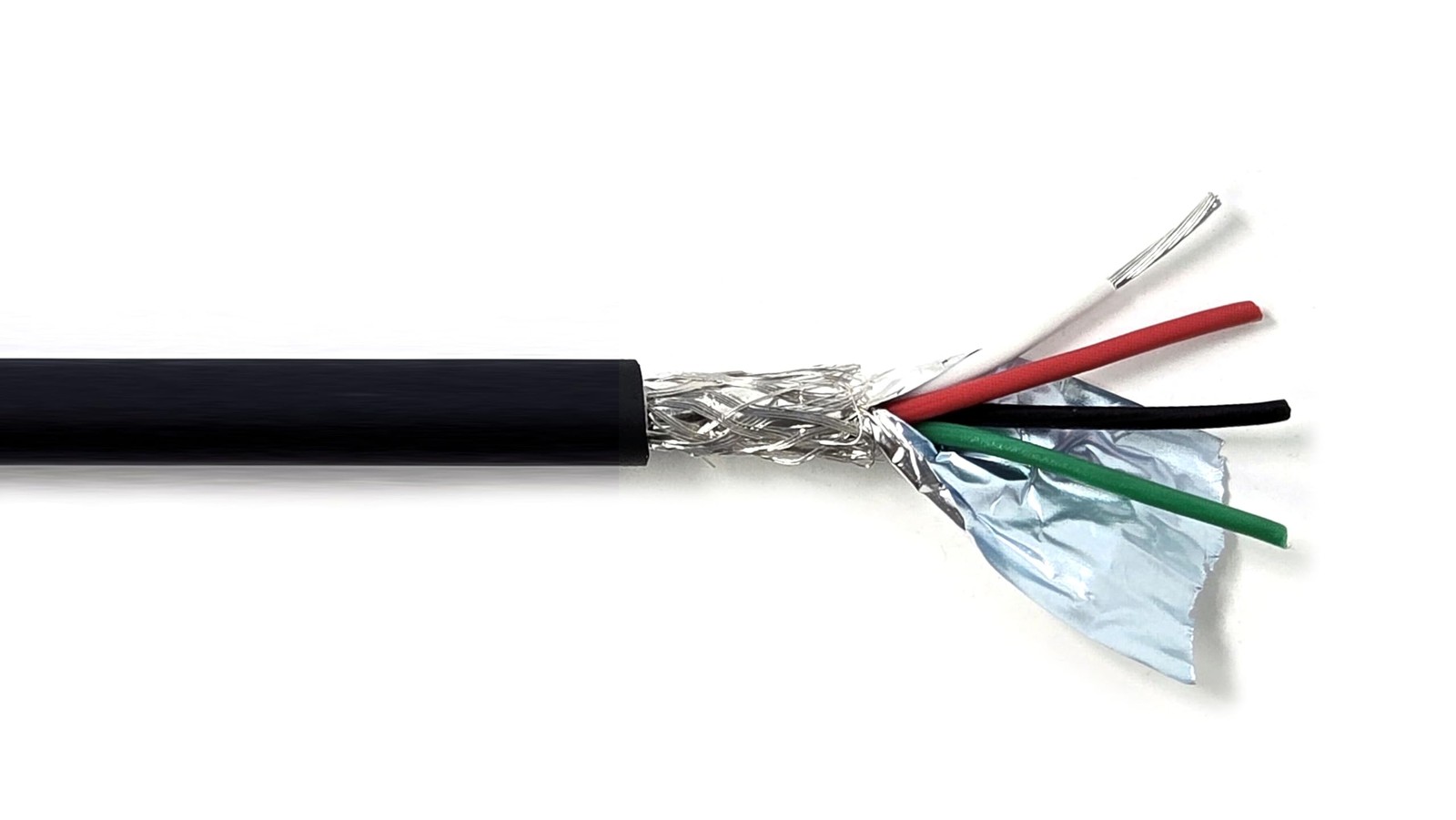 4C 18AWG AMSB Shielded Cable Wire (UL2464) – Highly Flexible Str TC, PVC Ins, OS