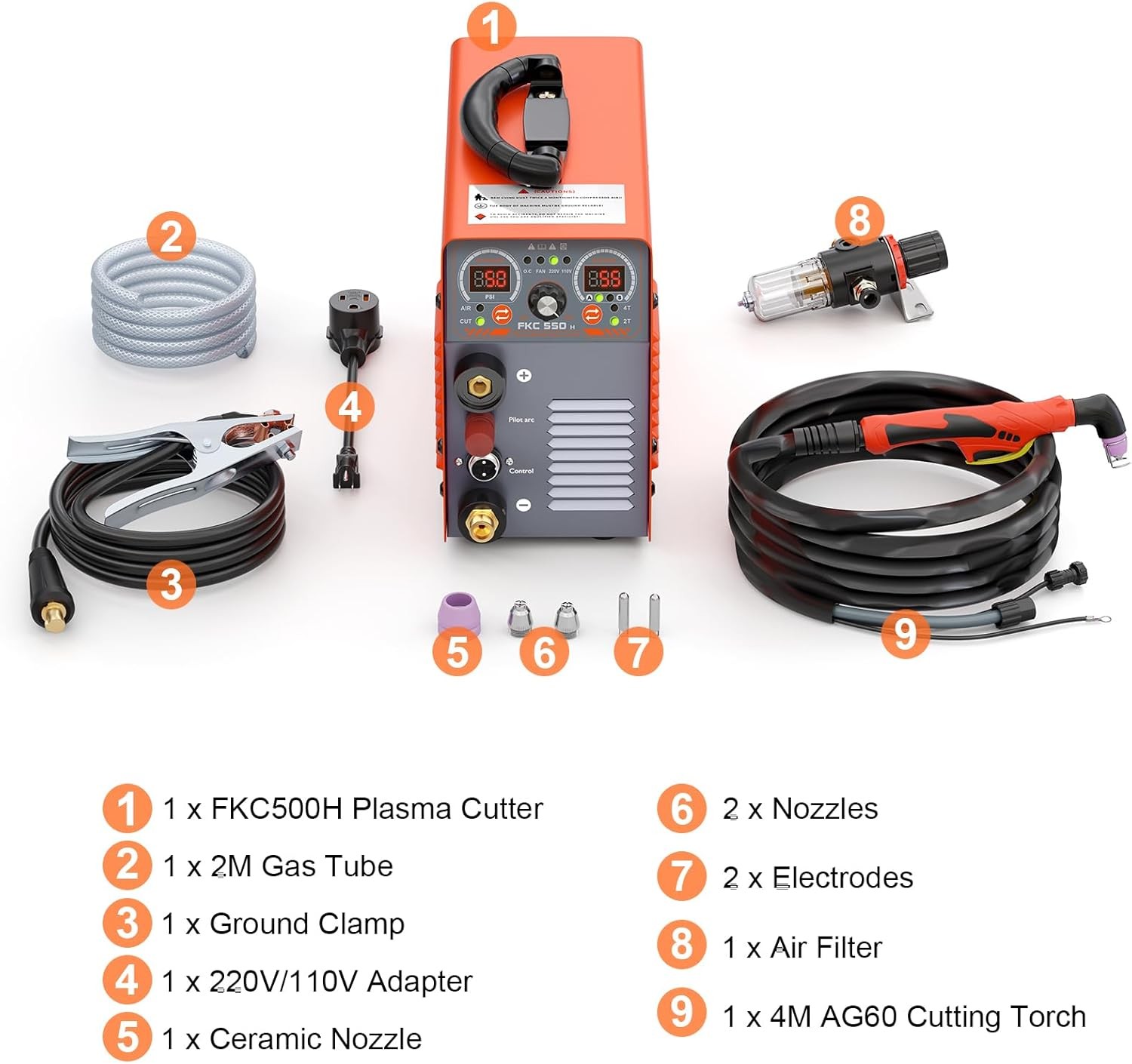 Plasma Cutter 55A Non Touch Pilot Arc HF Air Plasma Cutting Machine Max Cut 3/4″