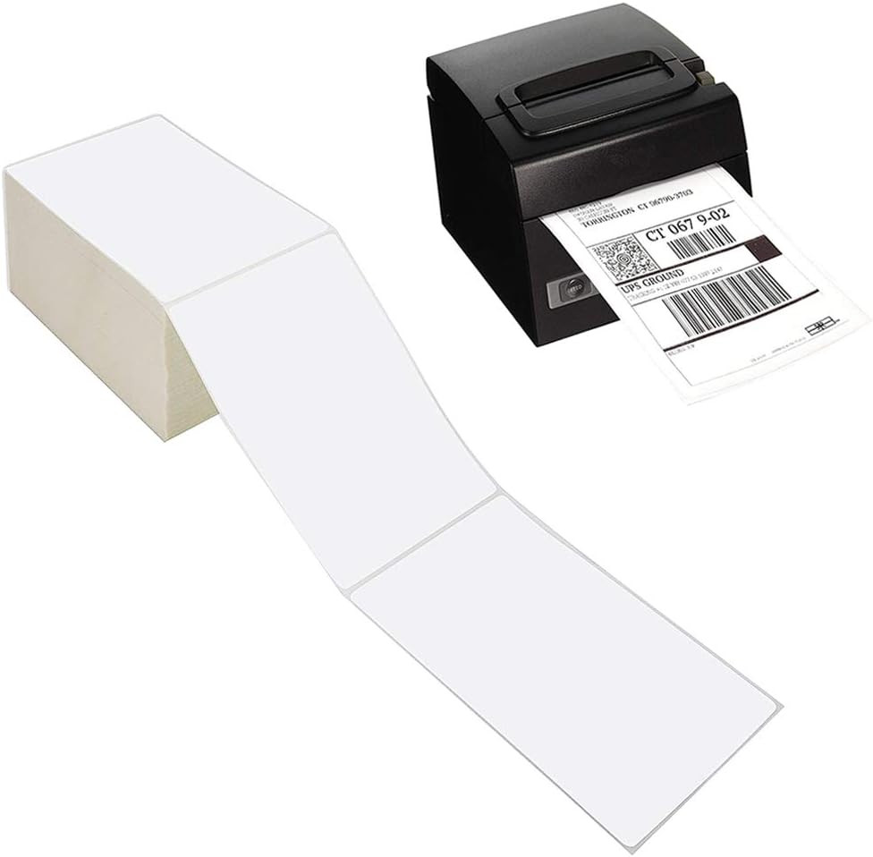 Fanfold 4 X 6 Direct Thermal Labels White Perforated Shipping Labels, 1000 La…