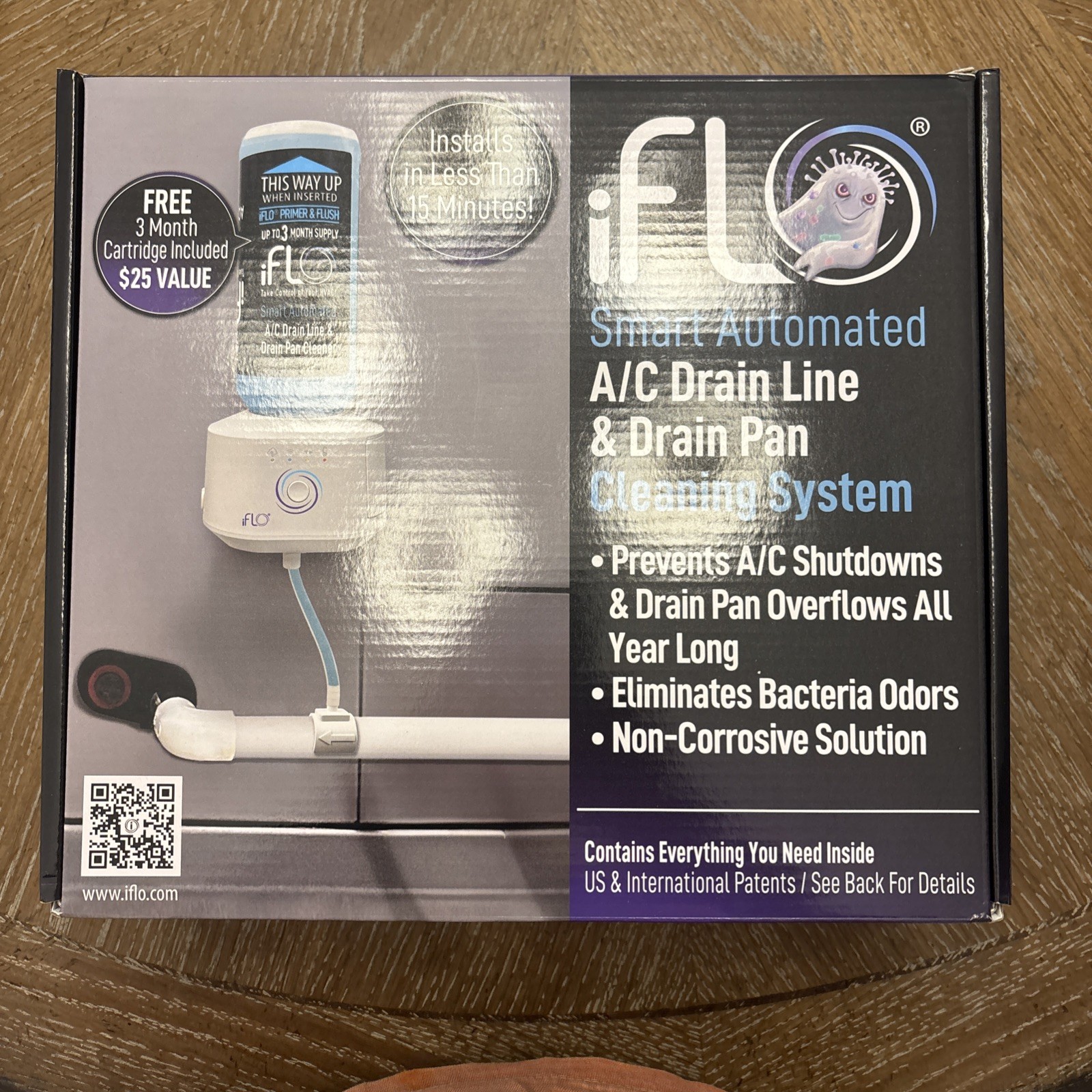 iFLO Smart Automated A/C Drain Line Cleaner HVAC 3 Month Refill Kit System NEW
