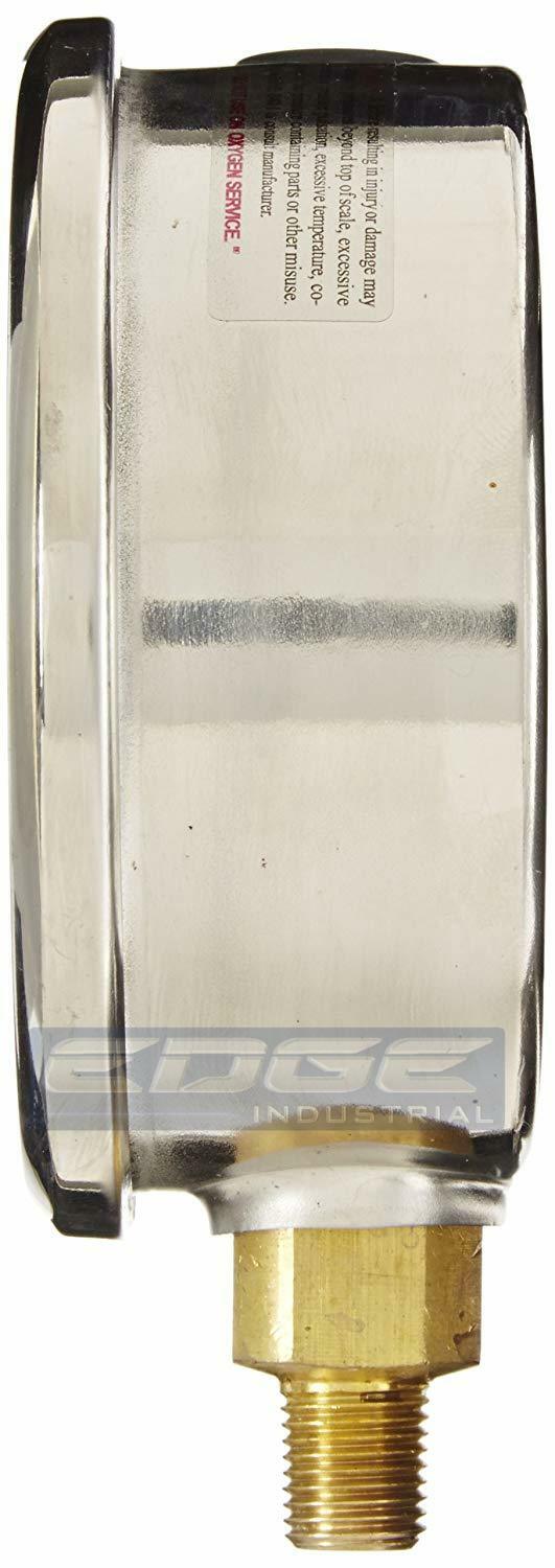 LIQUID FILLED PRESSURE GAUGE 0-500 PSI, 4″ FACE, 1/4″ LOWER MOUNT