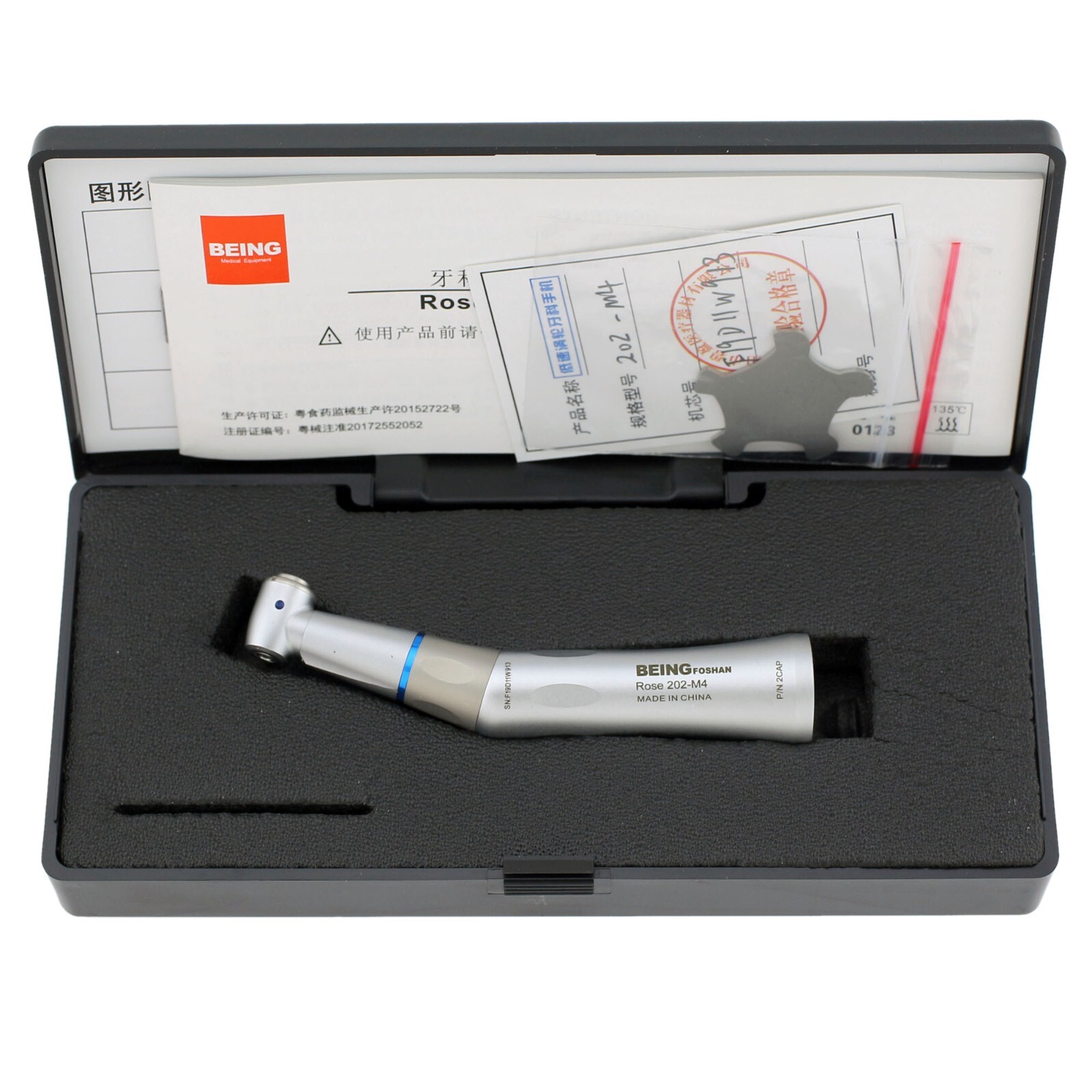 BEING Dental Air Motor 4 Hole Contra Angle Straight Handpiece Low Speed KAVO NSK