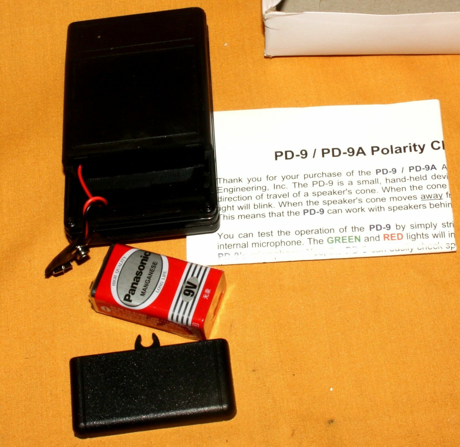 PD-9 Phase Detector / Polarity Checker Self-Test Auto-Off Audio Speaker Testing