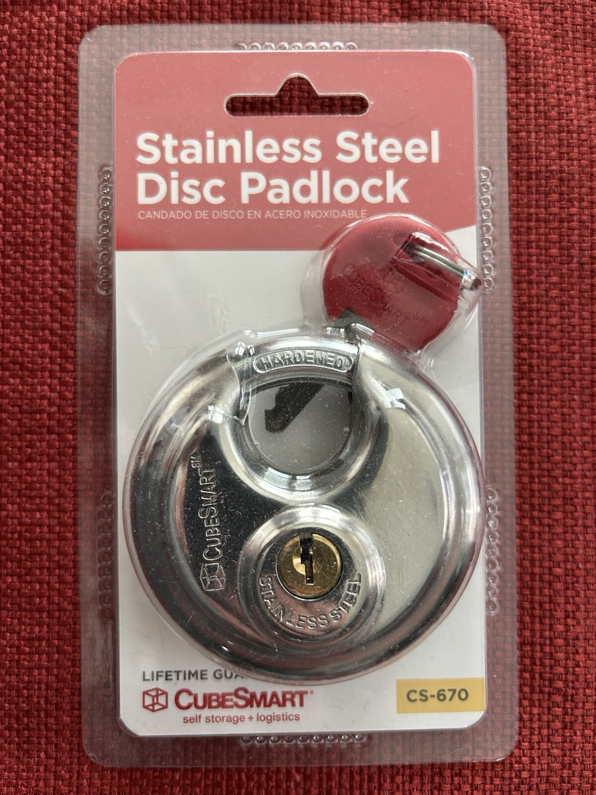 Cubesmart Storage Locker Disc Lock CS-670 2-3/4″- New In Sealed Package
