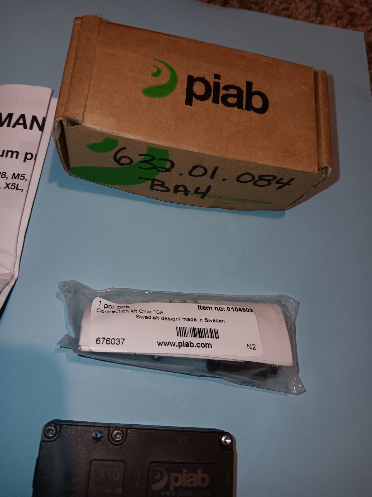 NEW GENUINE PIAB X10A6-AN MINI VACUUM PUMP WITH CONNECTION KIT