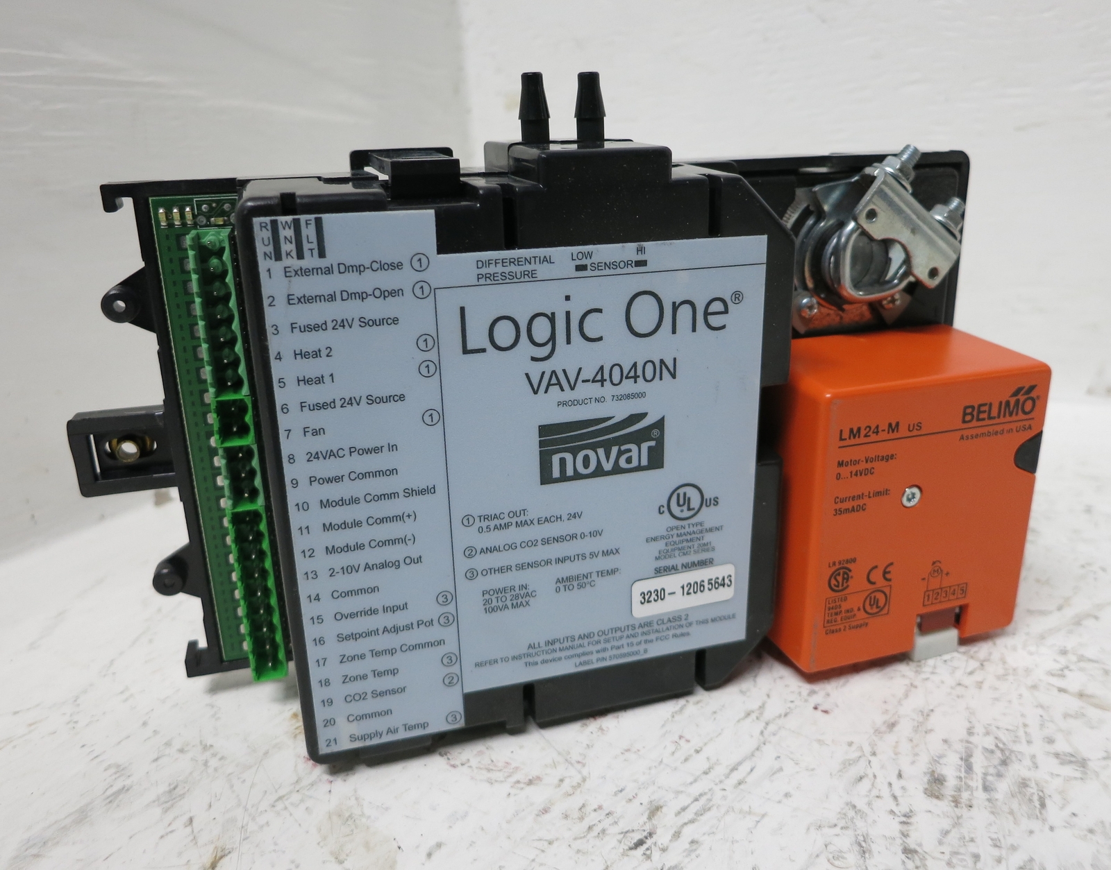 Novar VAV-4040N Variable Air Volume Controller Logic One LM24-M 732085000