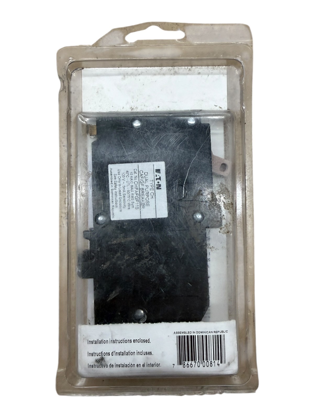 Eaton CHFAFGF115CS – 15 Amp – 1 Pole – Arc & Ground Fault Circuit Breaker