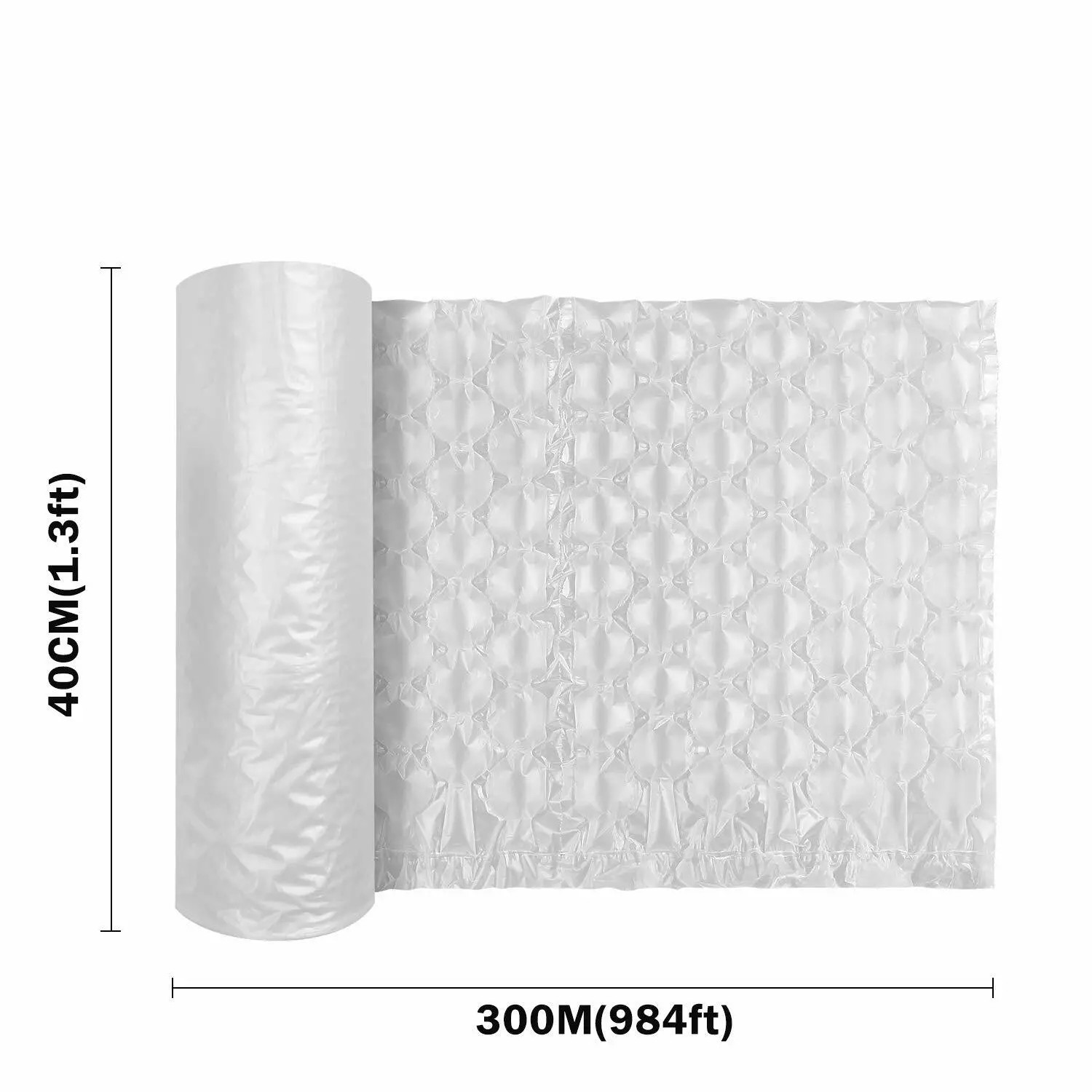 2 Rolls 984ft x16″ Air Cushion Machine Film Bubble Pillow Packaging Padding Roll