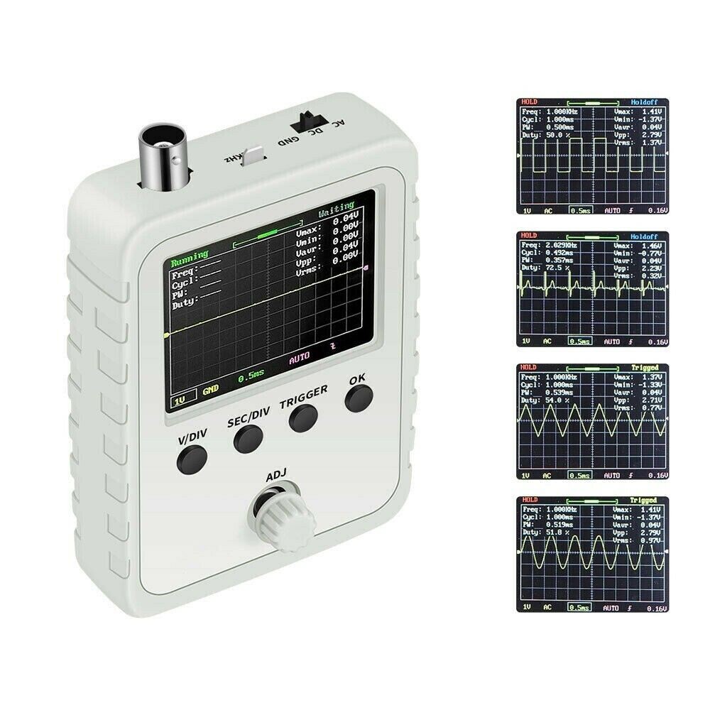 2.4″ LCD Display DSO150 Digital Oscilloscope Assembled With Case Test Clip Power
