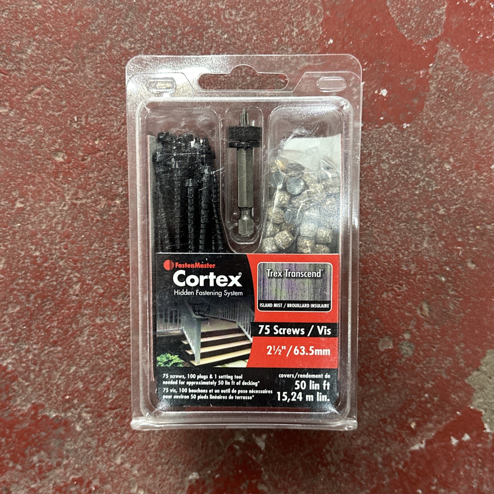 FastenMaster Cortex Hidden Fasteners 2-1/2″, Island Mist, FMCTX-TX75TSLM (75ct)