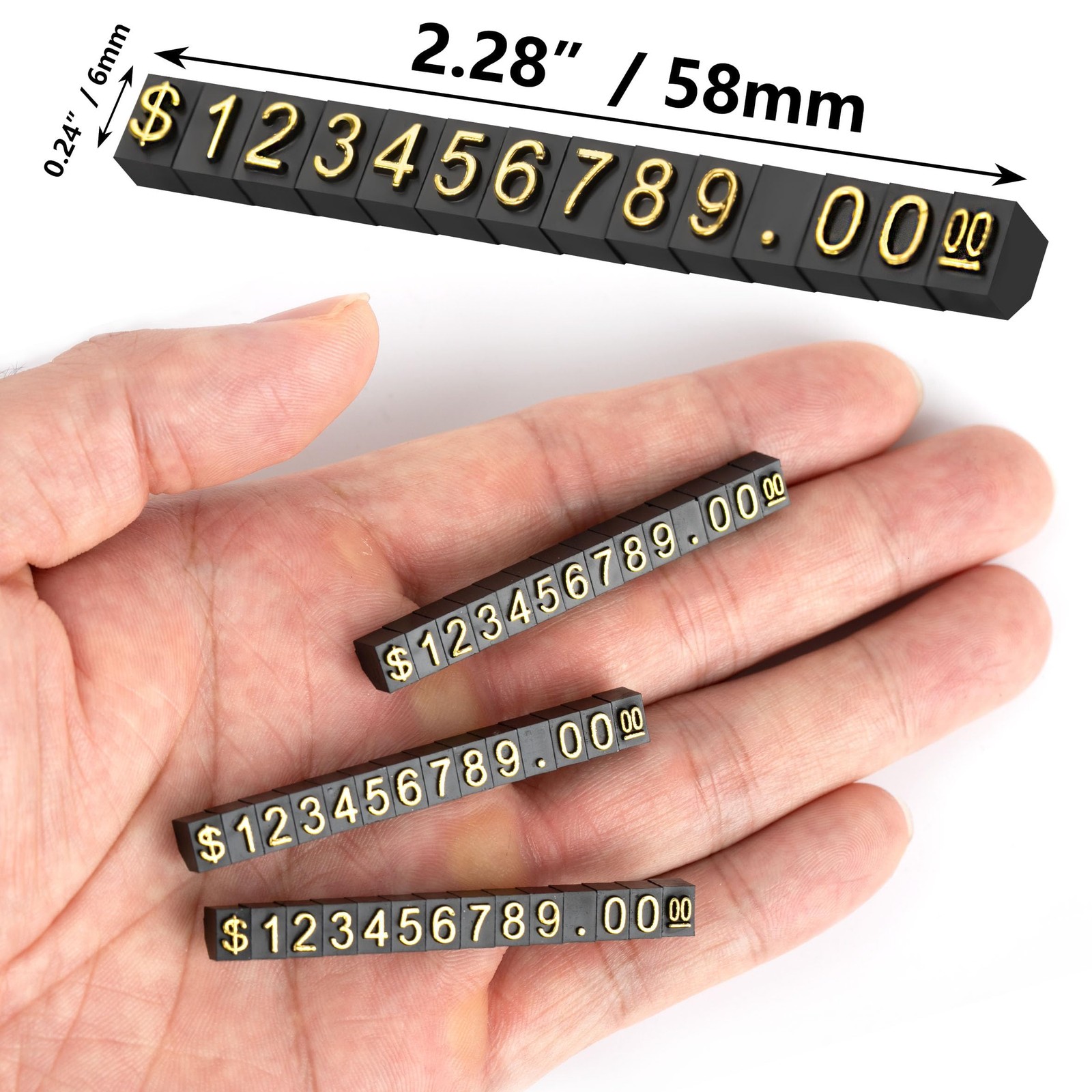 40 Sets Price Display Cube Adjustable Removable Mini Tag Number Letter Dollar…