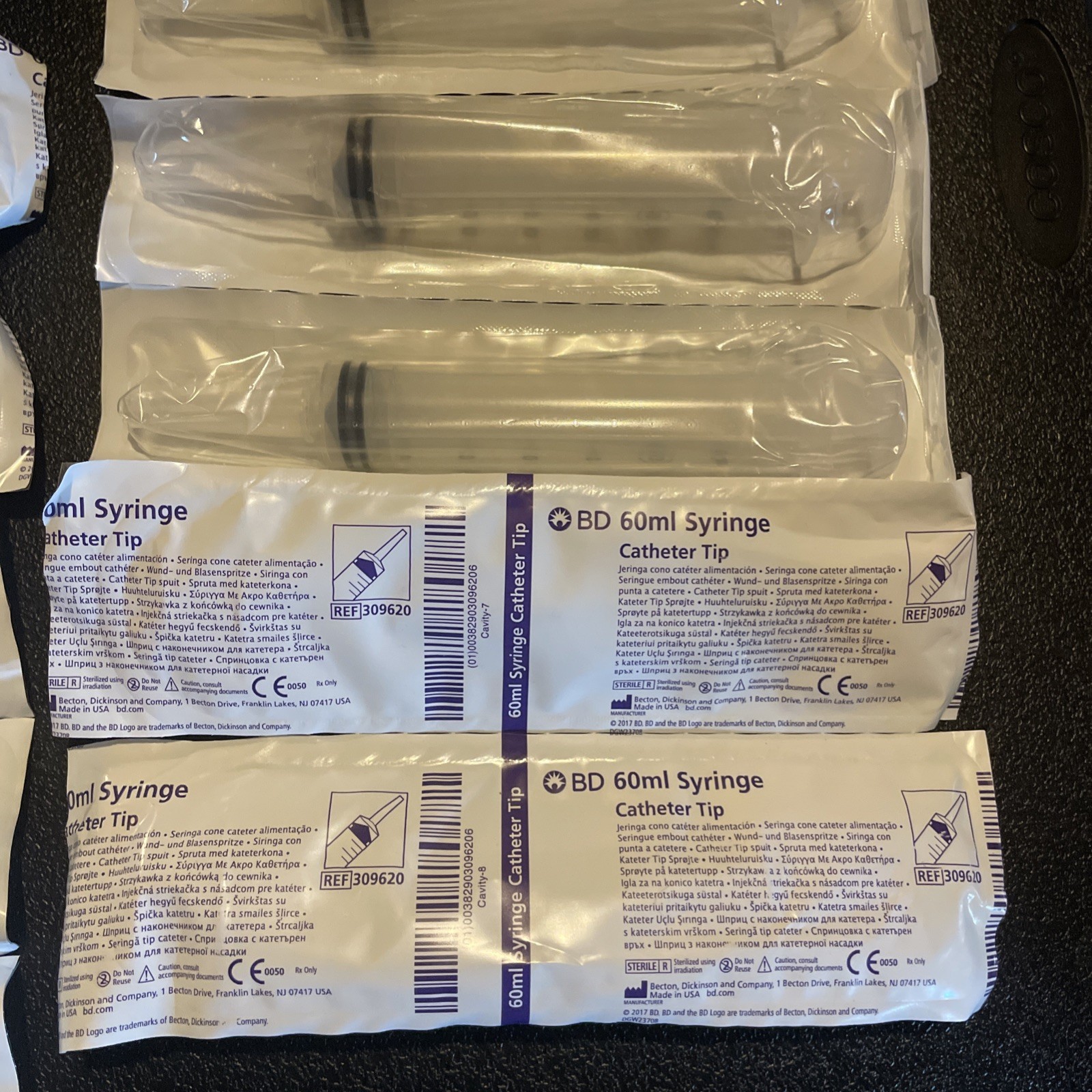 Care Touch 60 ml (cc) Catheter Tip Disposable Syringe, 10 Pack, Sterile