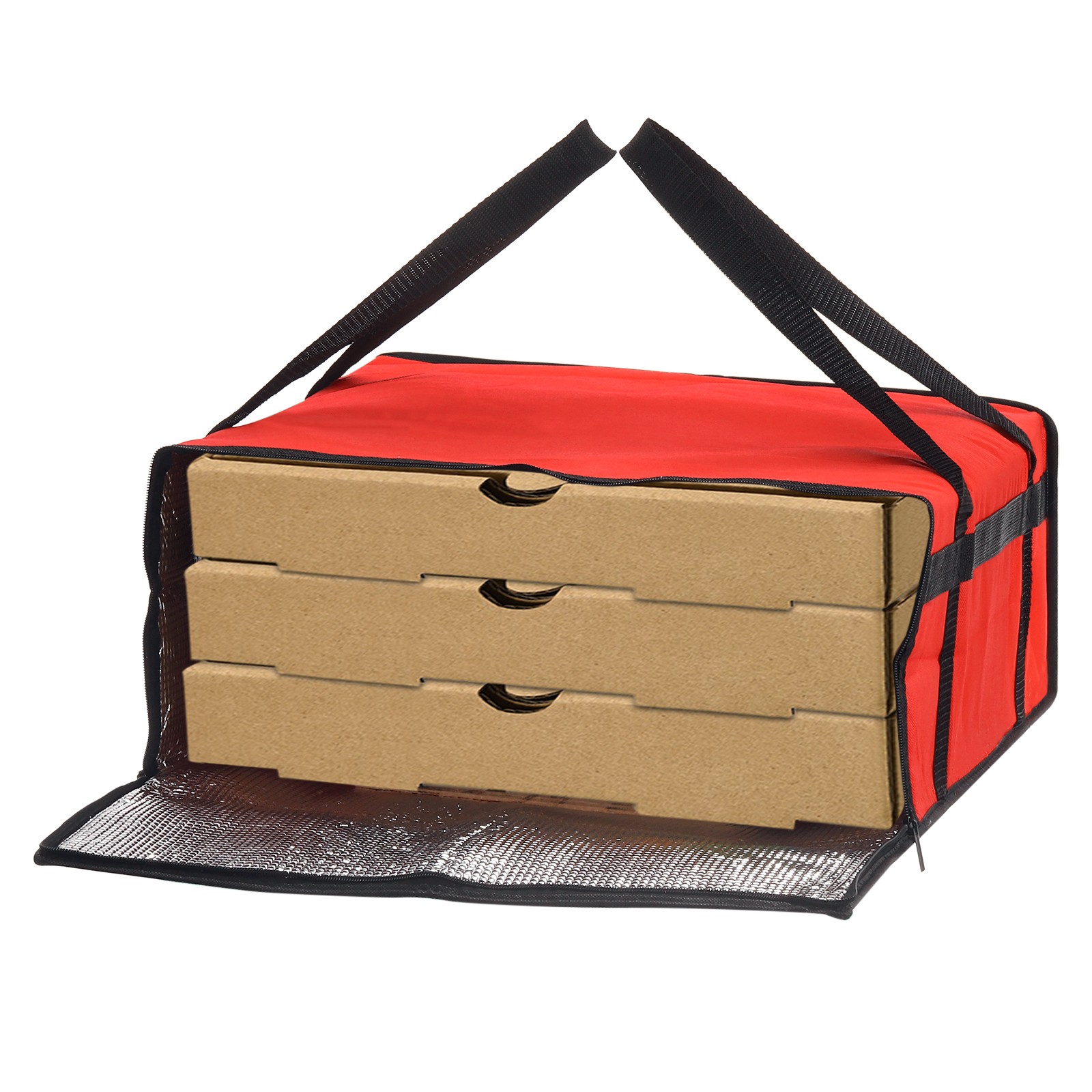 Insulated Pizza Bag 20x20x8 Inches Non-woven Fabrics Grocery Bag Red