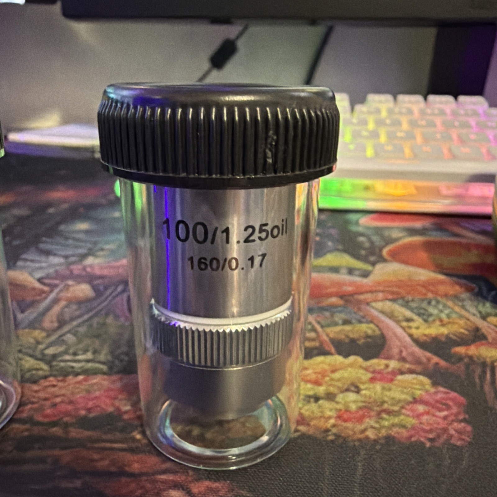 100/1.25 Oil 160/0.17 Achromatic Microscope Objective Lense