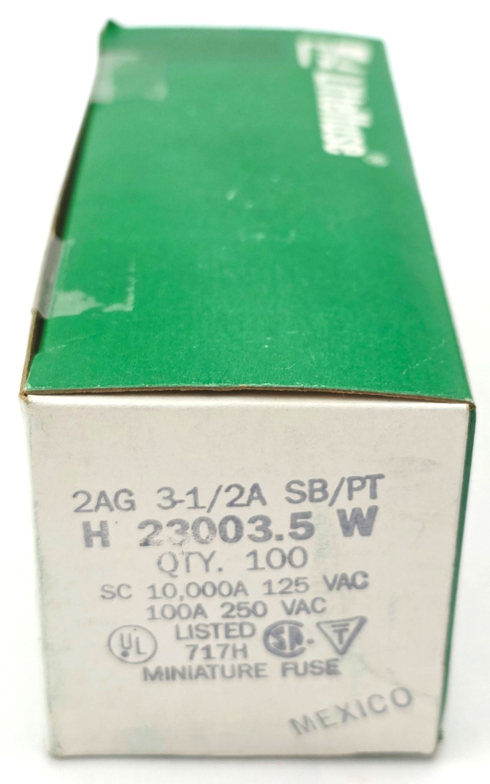 Box of 100 Littelfuse 2AG 3.5 Amp 250V Pigtail Glass Fuses 5×15 mm Slow Blow