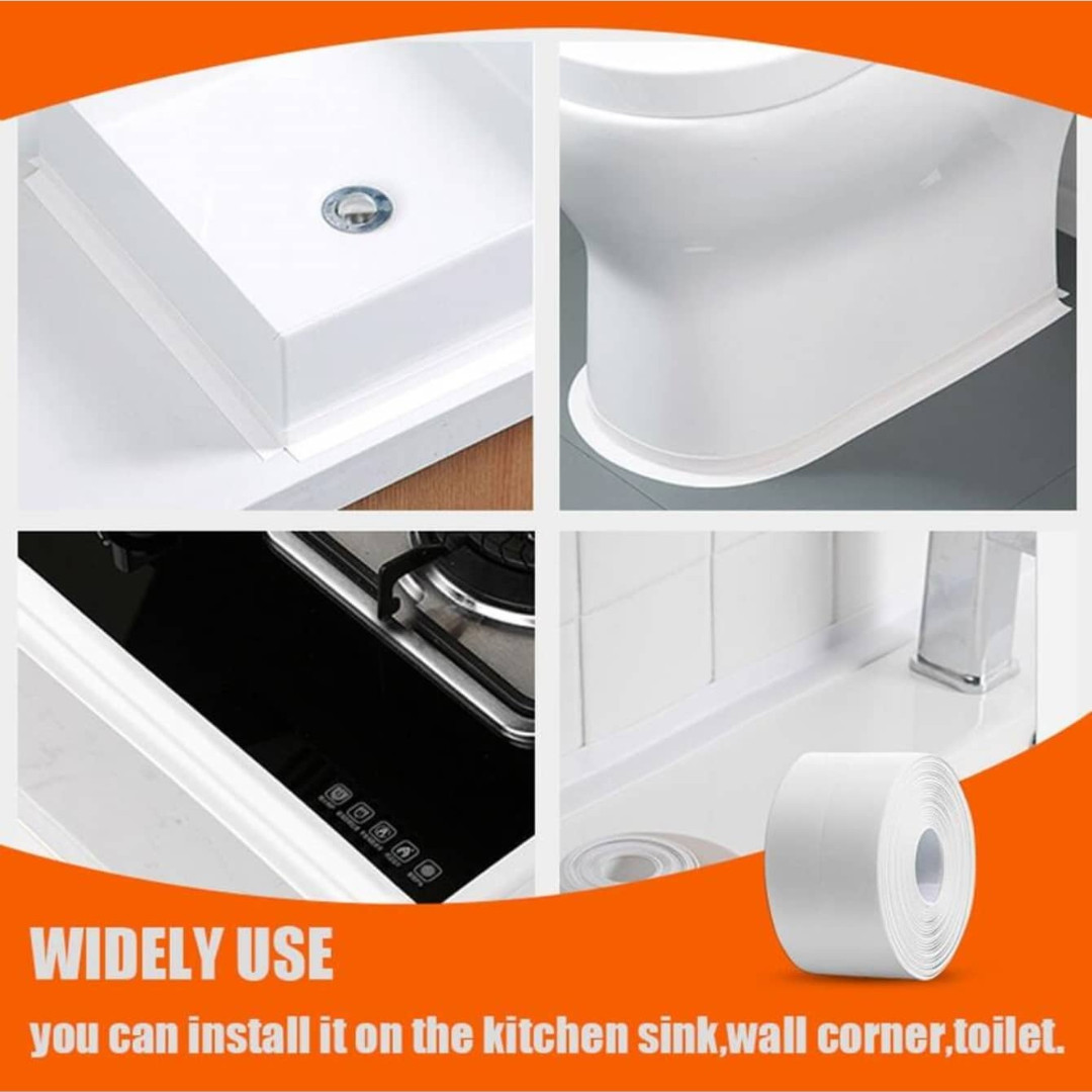 Self Adhesive Waterproof Caulk Strip Tape 126″ Kitchen Bathroom Sealing Tile Gap
